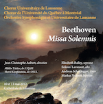 Chœur universitaire de Lausanne Beethoven Missa Solemnis