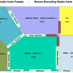 Plan Studio Carte Postale - Rooms Recording Studio Carte Postale